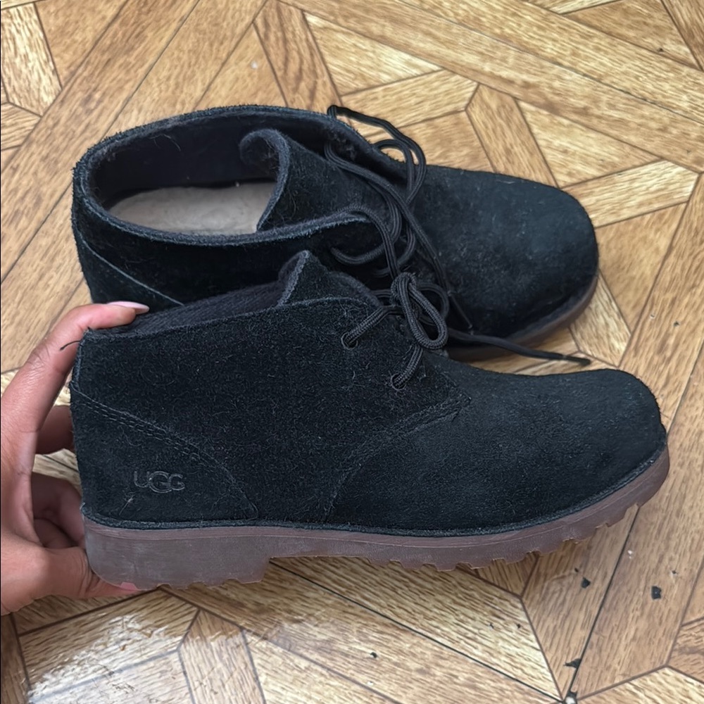 UGG Black Suede Ankle Boots